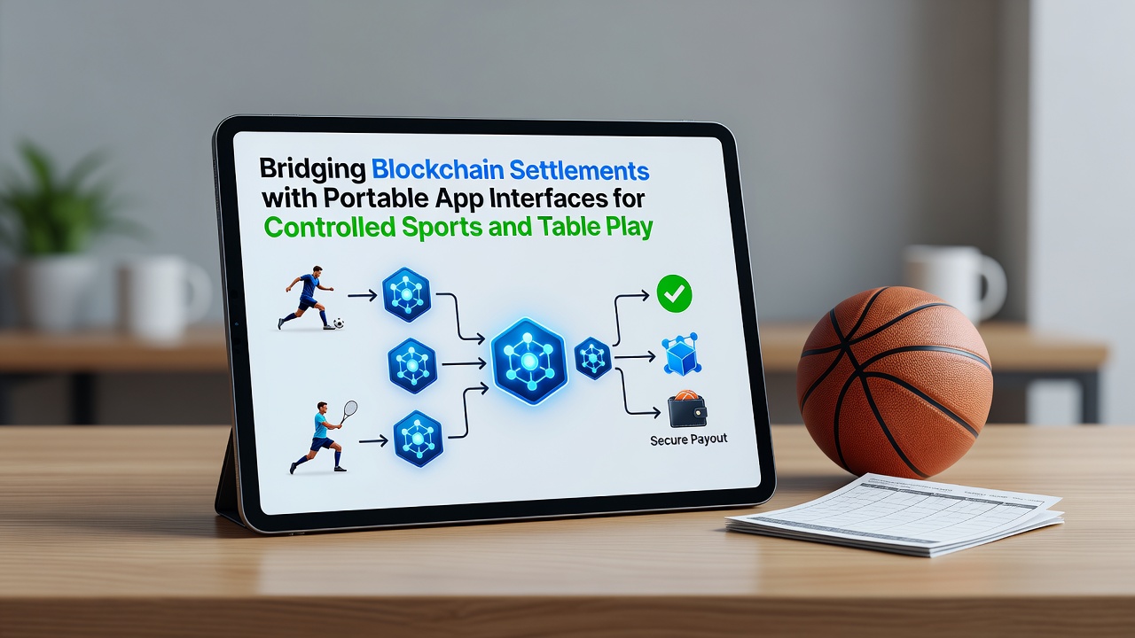 Blockchain transaction flow diagram integrated into a sports betting mobile application
