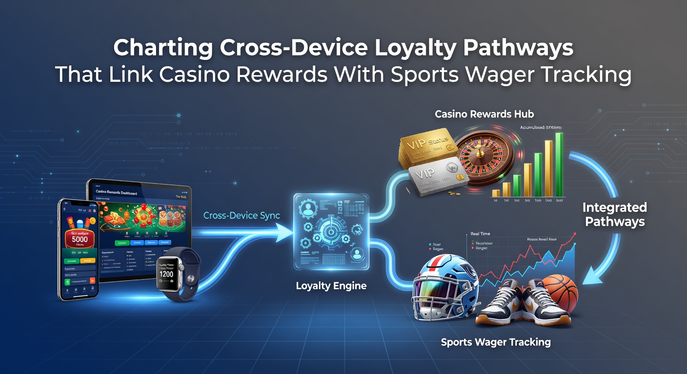 Cross-device loyalty tracking dashboard showing casino rewards and sports wager integration across mobile and desktop platforms