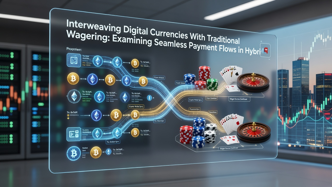 Secure transaction flow diagram illustrating crypto-to-fiat conversion steps in a hybrid casino environment